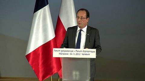 Hollande na forum ekonomicznym: cieszę się, że mogę nadać relacjom nowy impuls