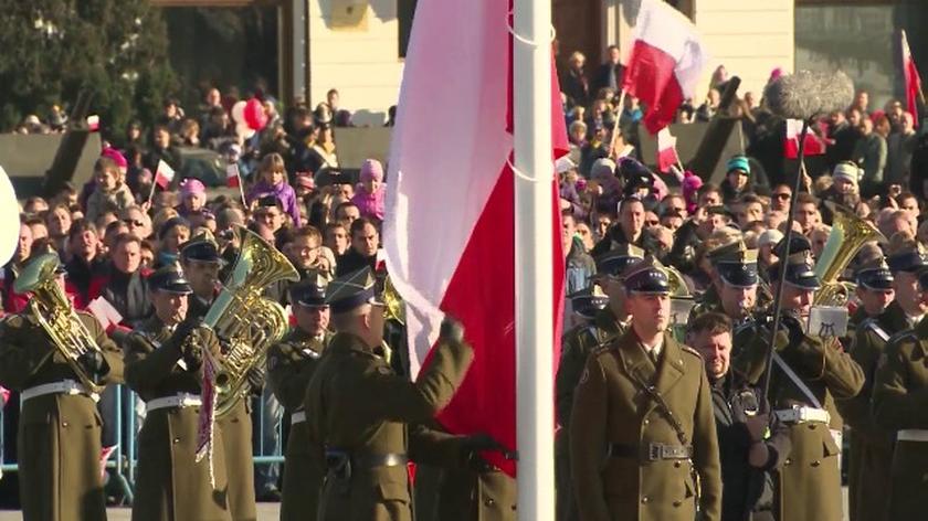 Hymn Polski na Placu Piłsudskiego