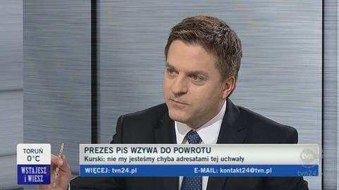 Jacek Kurski o refleksji prezesa PiS (TVN24)