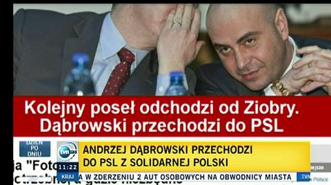 Jacek Kurski ocenił przejście Dąbrowskiego do PSL