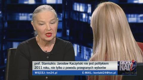 Jadwiga Staniszkis o Jarosławie Kaczyńskim (TVN24)