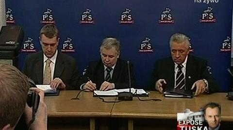 Jak umowę koalicyjną podpisywał rząd PiS-LPR-Samoobrona?