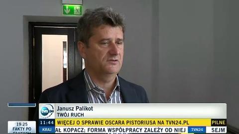 Janusz Palikot powiedział, że zmiana szefa MSZ w tym momencie to absurd