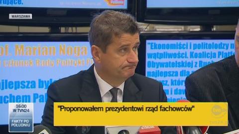 Janusz Palikota jest zawiedziony, że prezydent nie poprze rządu fachowców/TVN24
