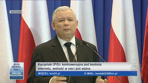 Jarosław Kaczyński o tekście ACTA (TVN24)