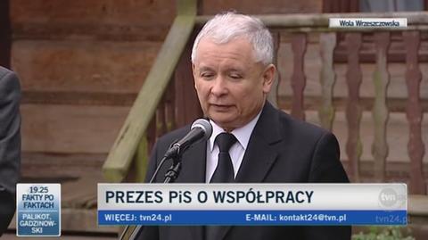 Jarosław Kaczyński o współpracy z prezydentem/TVN24