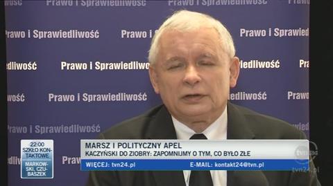 Jarosław Kaczyński o współpracy z Solidarną Polską (TVN24)