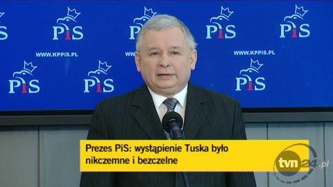 Jarosław Kaczyński rozwinął swoją wypowiedź na konferencji