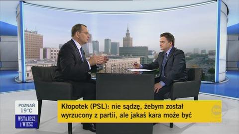 "Jeden na Jeden" z Eugeniuszem Kłopotkiem. (TVN24)