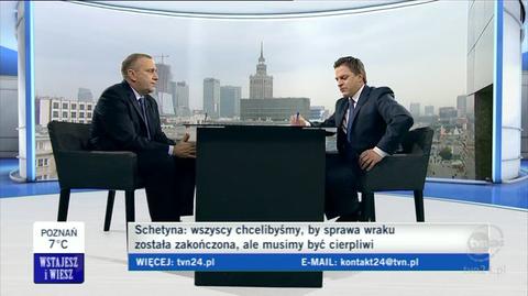 "Jeden na Jeden" z Grzegorzem Schetyną (TVN24)