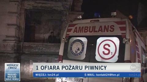 Jedna osoba zginęła w pożarze w Bolesławcu/TVN24