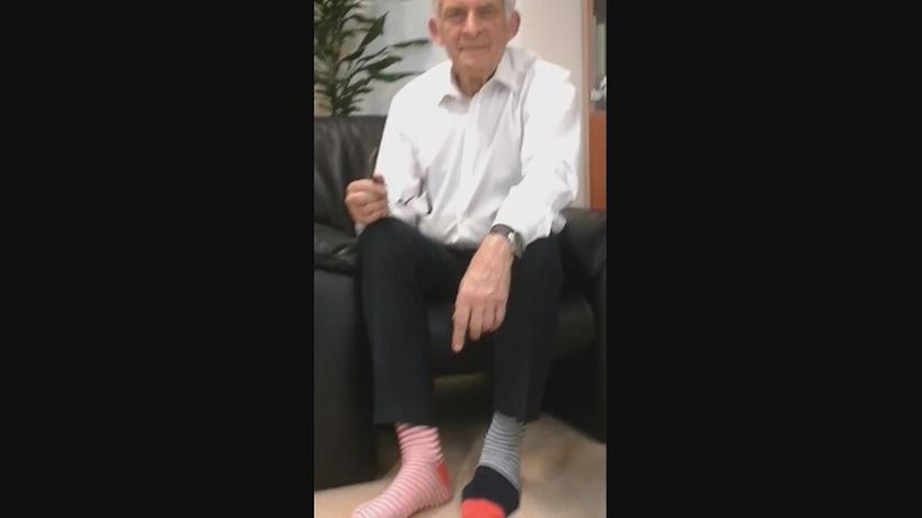 Jerzy Buzek wspiera akcję #socksbattle4DS
