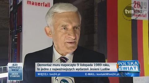 Jerzy Buzek wspomina upadek muru