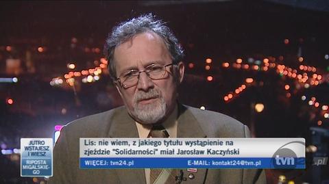 Jerzy Langer: "Solidarność" ma prawo popierać Jarosława Kaczyńskiego