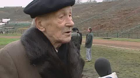 Józef Miazka, jeden z inżynierów pracujących przy budowie stadionu