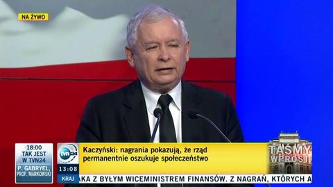 Kaczyński: jeśli Tusk nie poda się do dymisji, będzie wotum nieufności