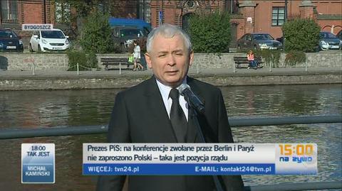 Kaczyński nie chciał mówić o Marcinkiewiczu (TVN24)