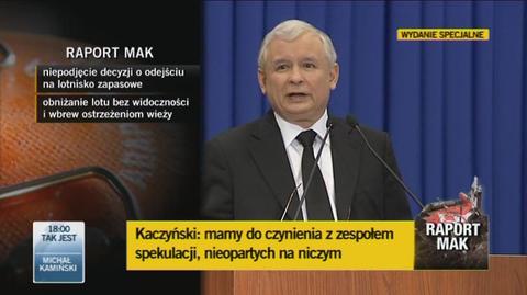 Kaczyński: Nie ma dowodów na naciski