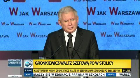 Kaczyński o arogancji władzy w Warszawie 