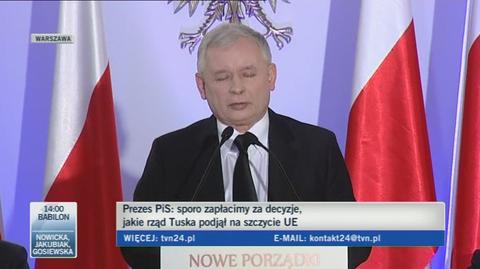 Kaczyński o przyjęciu rozwiązań