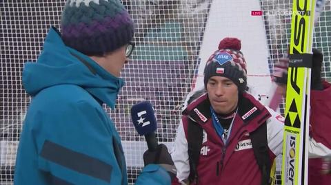 Kamil Stoch po kwalifikacjach w Innsbrucku