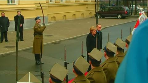 Kanclerz Merkel z wizytą w Warszawie (TVN24)