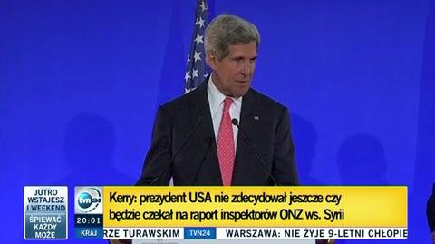 Kerry: Obama nie podjął jeszcze decyzji, zachowuje wszystkie warianty działań