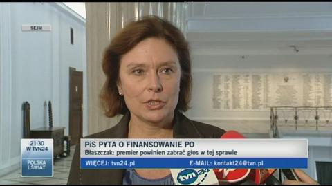 Kidawa-Błońska: finanse PO sa kontrolowane