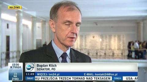 Klich: Senat naprawi błąd Sejmu 