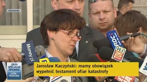 Kluzik-Rostkowska: Ta katastrofa spowodowała, że mamy nowe otwarcie w polityce.