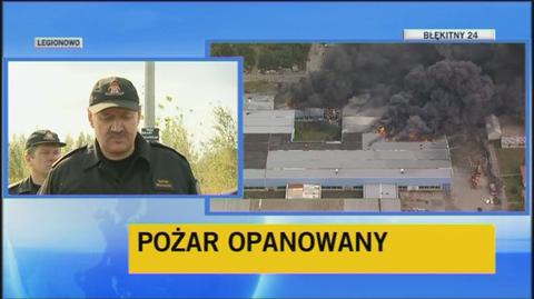 Komendant Wojewódzki PSP - Gustaw Mikołajczyk mówi, że sytuacja jest pod kontrolą (TVN24)