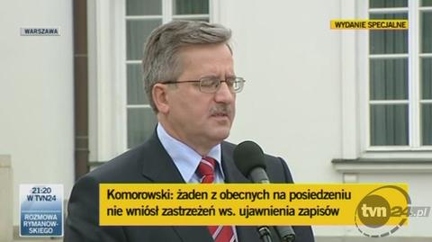 Komorowski o emeryturach dla żołnierzy (TVN24)