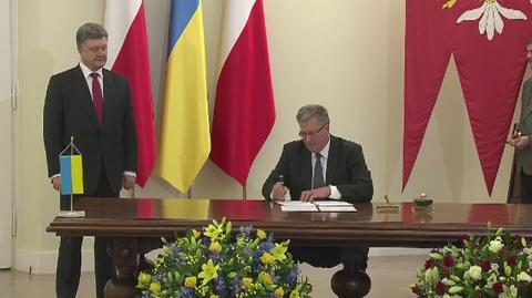 Komorowski podpisał ustawę o o ratyfikacji umowy stowarzyszeniowej między Ukrainą a UE