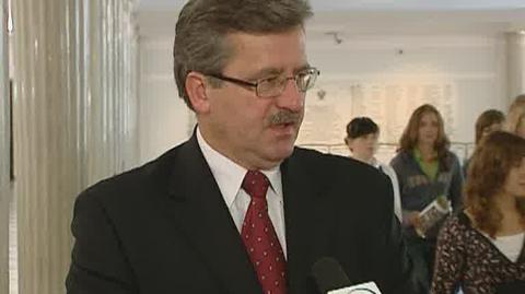 Komorowski: to symboliczna decyzja, Marcinkiewicz może chcieć wrócić do polityki