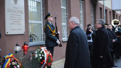 Komorowski w Mołdawii złożył kwiaty przy ulicy Lecha Kaczyńskiego 