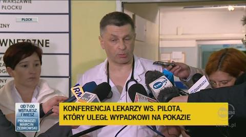 Konferencja prasowa w płockim szpitalu (TVN24)