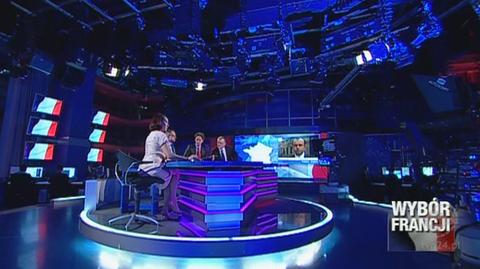 Korespondent TVN24 o reakcji sztabu Sarkozy'ego (TVN24)