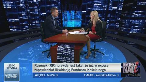 "Kościół tyle dostaie, ile stracił" - Rozenek o likwidacji Funduszu Kościelnego