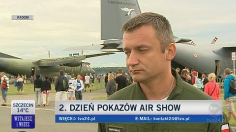 Kpt. Łukasz Marciniak, pilot MIG-29 (TVN24)