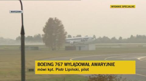 Kpt. Piotr Lipiński o awaryjnym lądowaniu (TVN24)