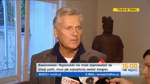 Kwaśniewski nie wykluczył koalicji programowej z PO (TVN24)