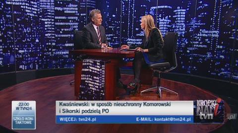 Kwaśniewski o prawyborach w PO/TVN24