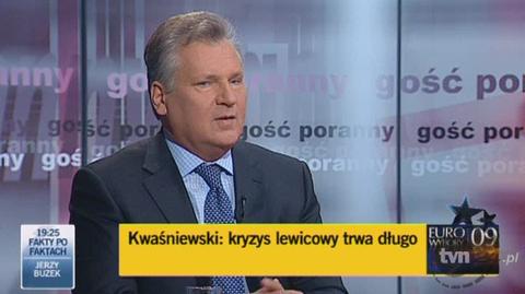 Kwaśniewski o szansach Jerzego Buzka (TVN24)