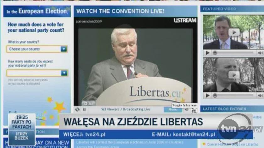 Lech Wałęsa na spotkaniu Libertas