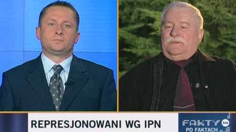 Lech Wałęsa w "Faktach po Faktach" TVN24