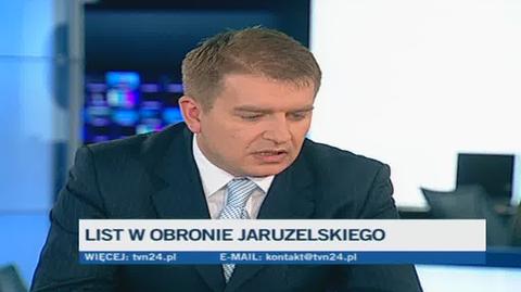 "List jest protestem młodego pokolenia" - mówi Arłukowicz (TVN24)