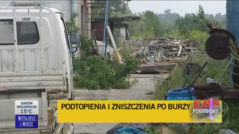 Łódź po przejściu nawałnicy (TVN24)