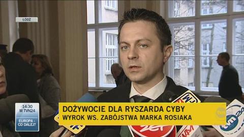Maciej Krakowiński, obrońca Ryszarda Cyby (TVN24)