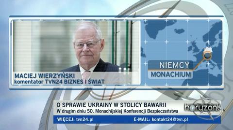 Maciej Wierzyński (TVN24 Biznes i Świat) o monachijskiej konferencji