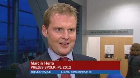 Marcin Hera, prezes spółki PL.2012 (TVN24)